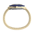 Q Timex Gold-Tone 36mm - Blue on Bracelet