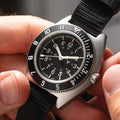 SSNAV No Date 41mm - Black on Ballistic Nylon Strap
