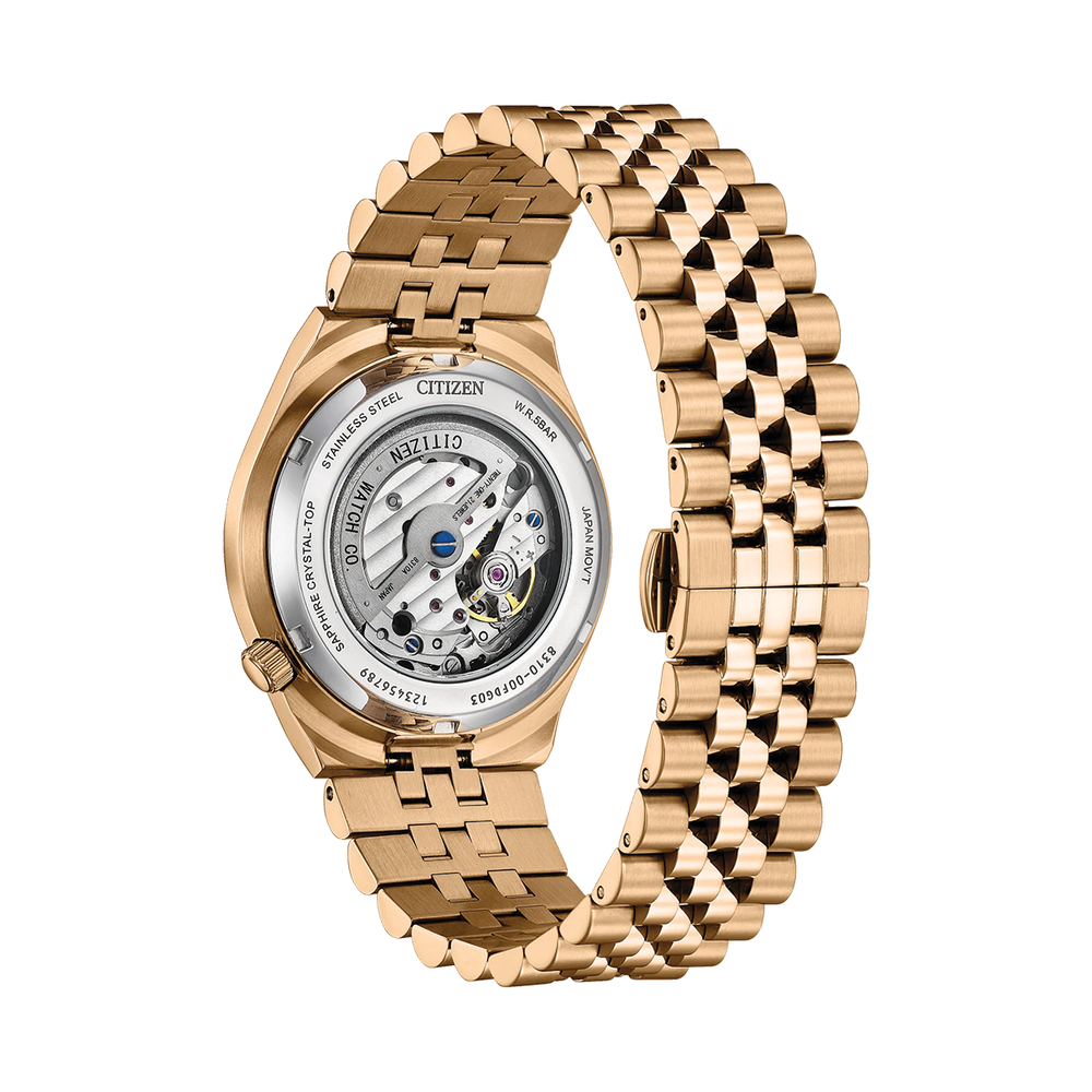 Tsuyosa 60 Automatic Rose Gold Tone 40mm - Blue on Bracelet