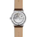 Naos Automatic 38mm - White on Dark Brown Leather Strap