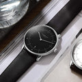 Naos Quartz 38mm - Black on Leather Strap