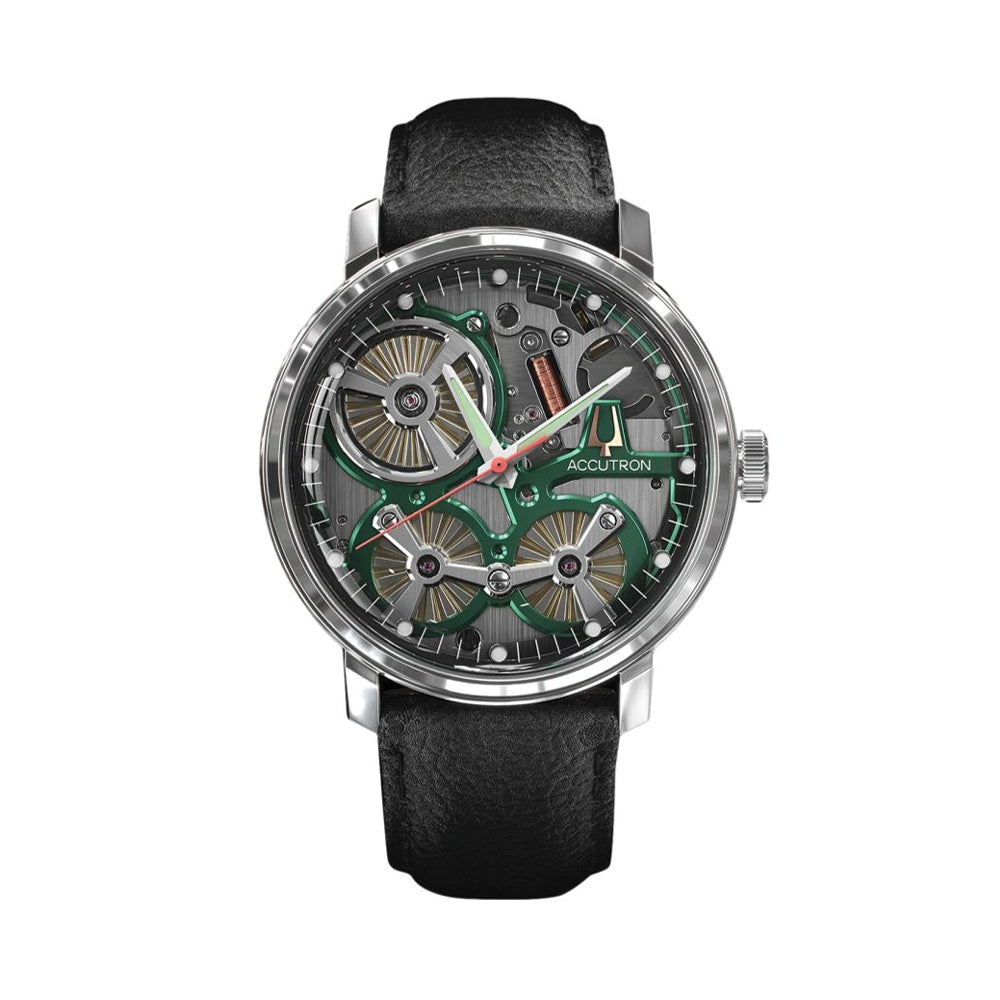 Spaceview 2020 Electrostatic 43.5mm - Grey on Leather Strap