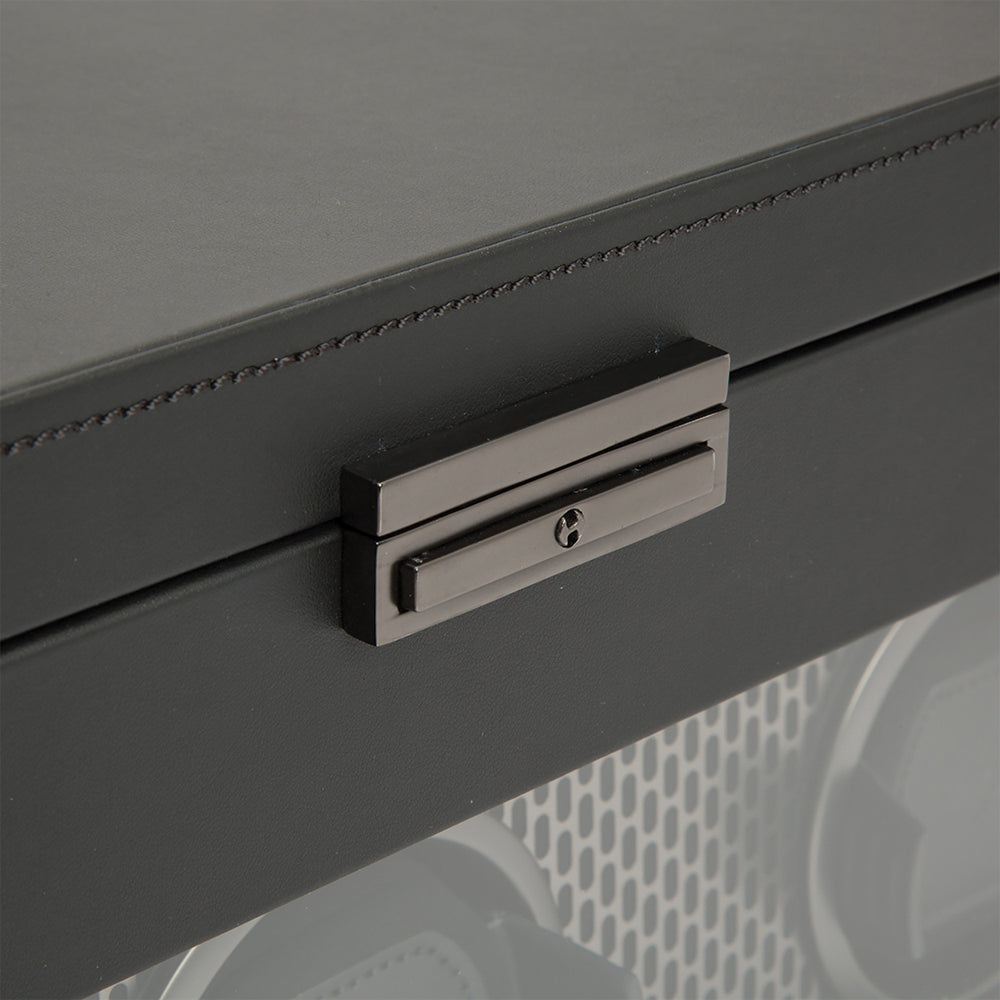 Axis Triple Watch Winder With Storage - Power Coat