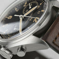 Khaki Aviation Pioneer Mechanical Chrono 40mm - Black on Leather Strap