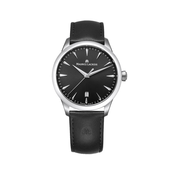 1975 Quartz 39mm - Black on Leather Strap - Teddy Baldassarre