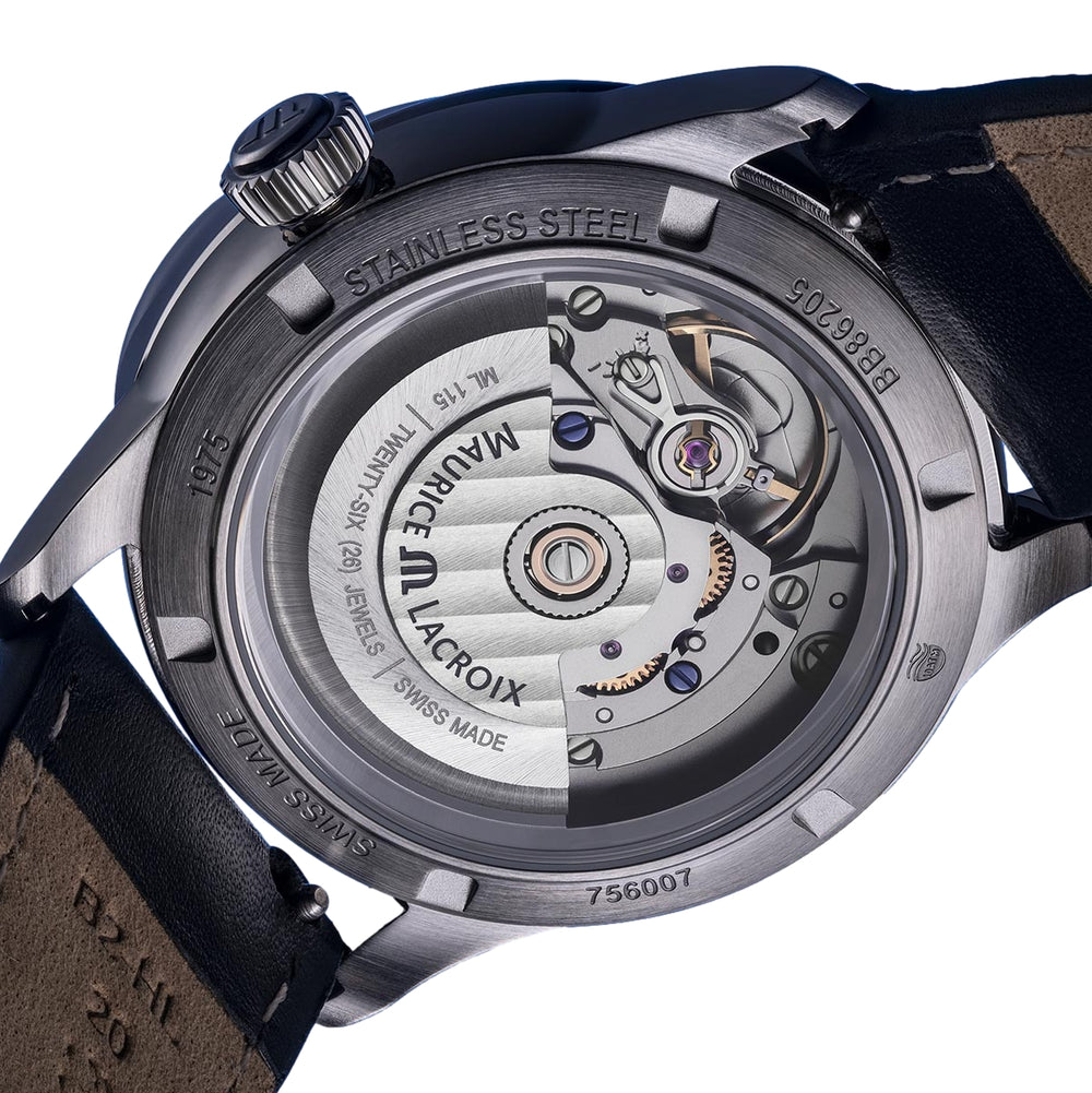 1975 Automatic 36mm - Black on Leather Strap