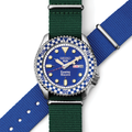 SRPM19 5 Sports Rowing Blazers x Wind Vintage Limited Edition 42mm - Blue on Bracelet w/ Additional Fabric Strap