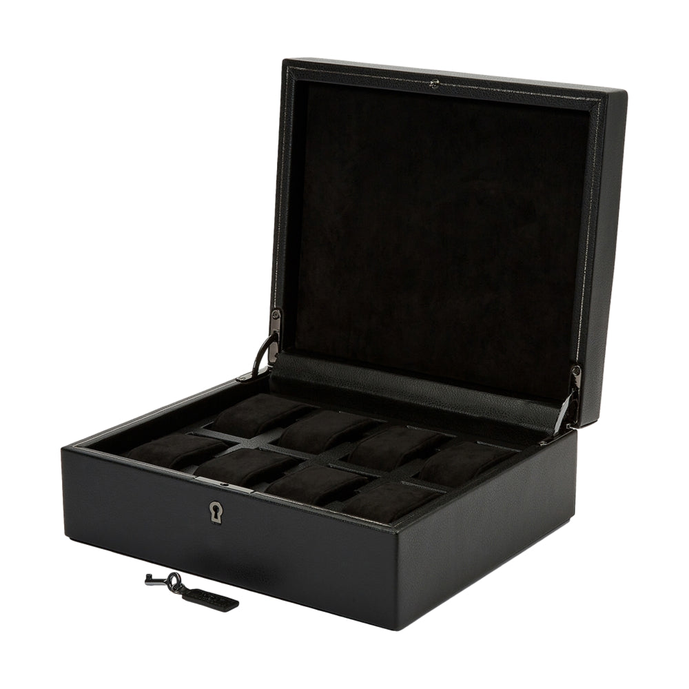 British Racing 8 Piece Watch Box - Black