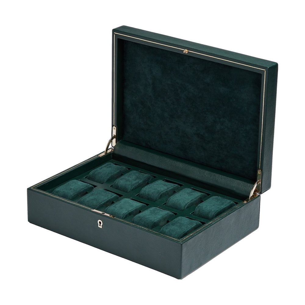 British Racing 10 Piece Watch Box - Green