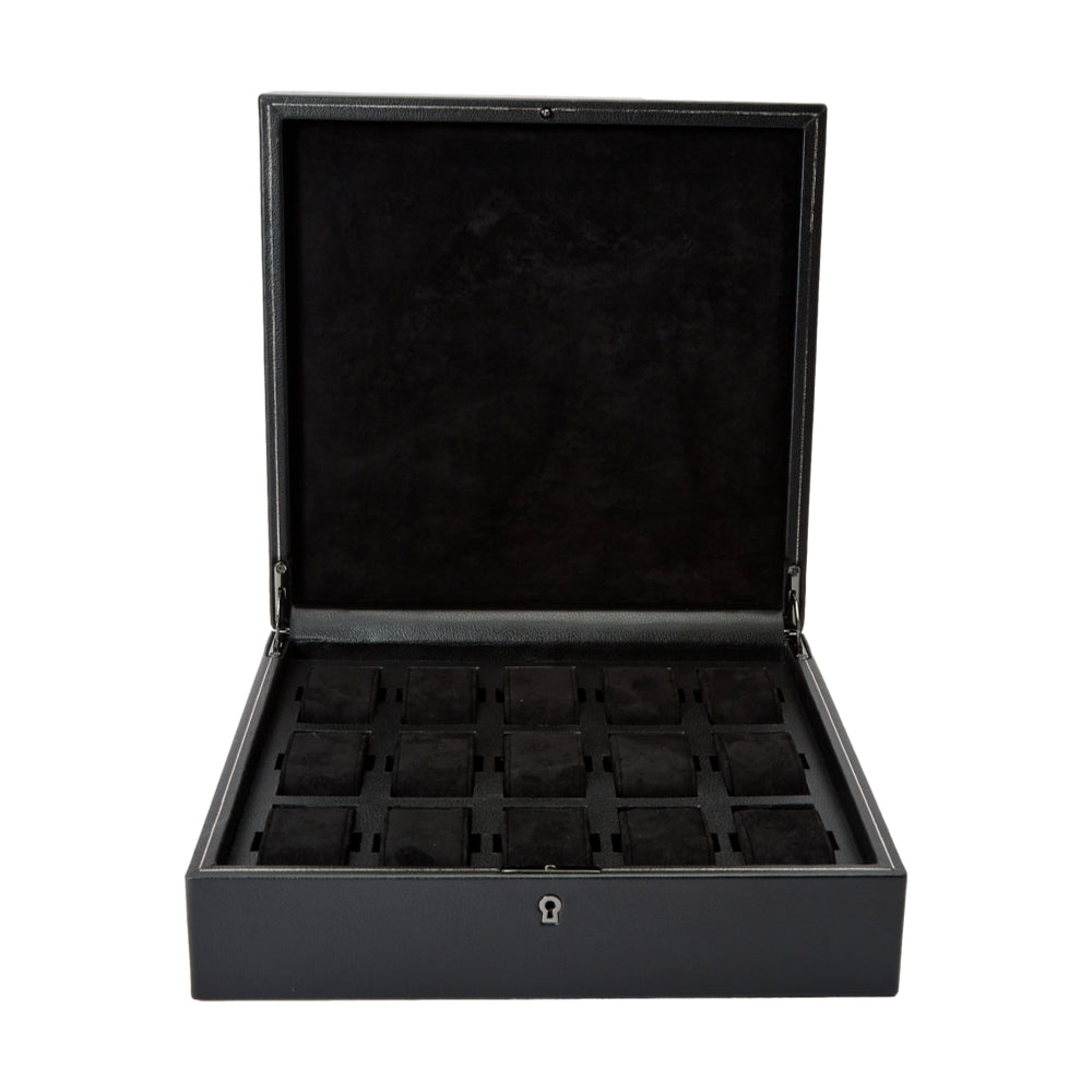 British Racing 15 Piece Watch Box - Black