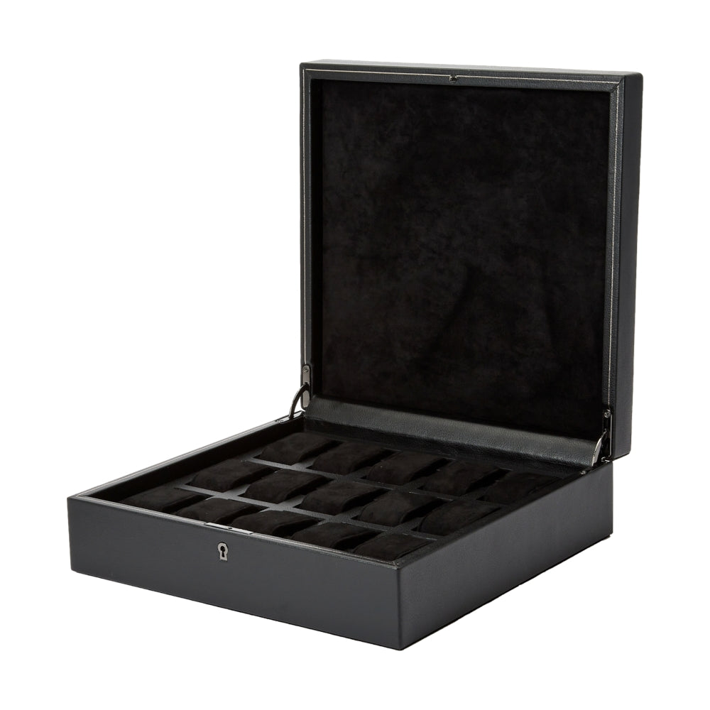 British Racing 15 Piece Watch Box - Black