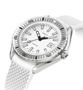 SUB 200 Whitepearl Sapphire Inlay Bezel 42mm - White on Rubber Strap