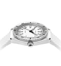 SUB 200 Whitepearl Sapphire Inlay Bezel 42mm - White on Rubber Strap