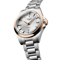 Conquest Pink Gold Bezel 30mm - Silver on Bracelet