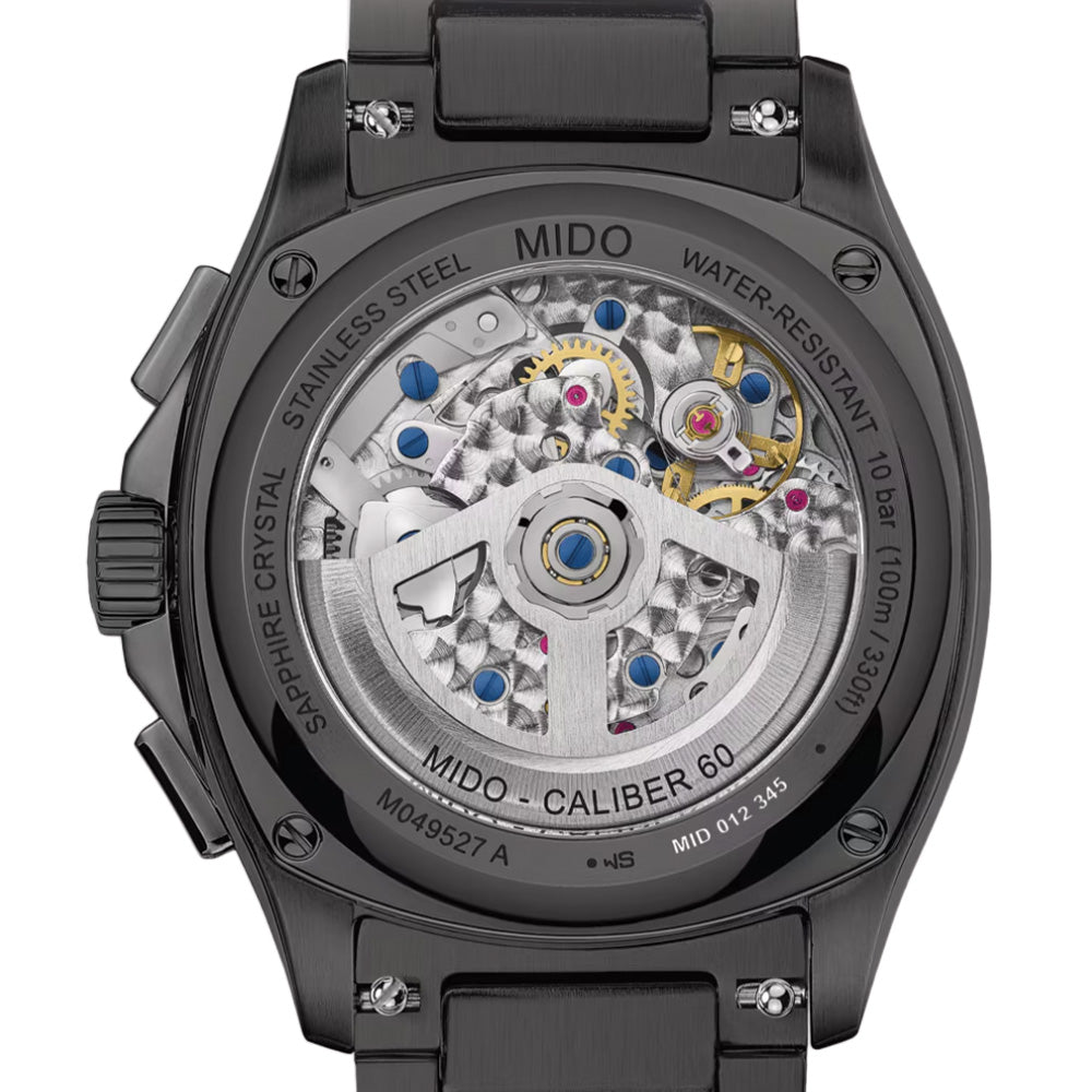 Multifort TV Chronograph Special Edition Black PVD 42mm - Grey on Bracelet w/ Extra Leather Strap