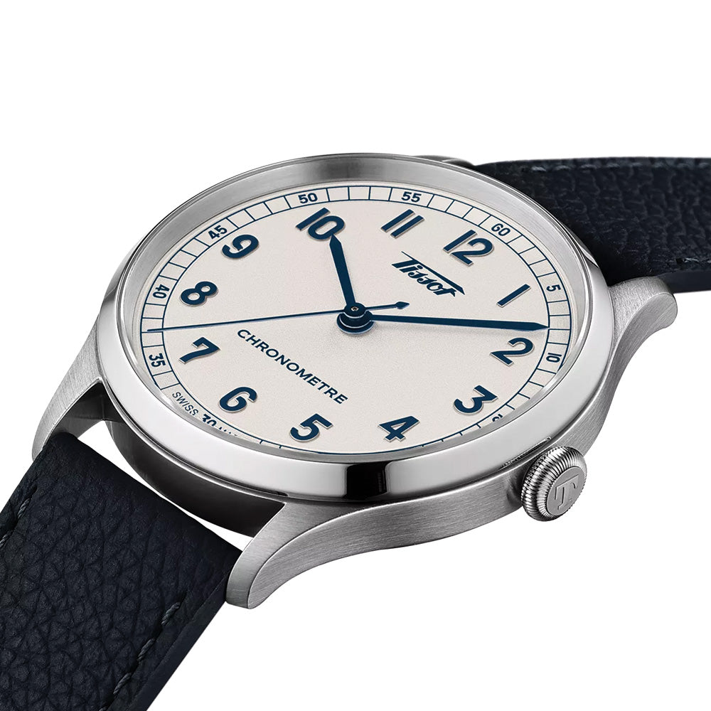 Heritage 1938 COSC 39mm - Silver on Leather Strap and Stainless Steel Bracelet