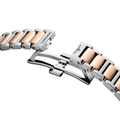 Conquest Quartz Pink PVD Two-Tone 34mm - White on Bracelet