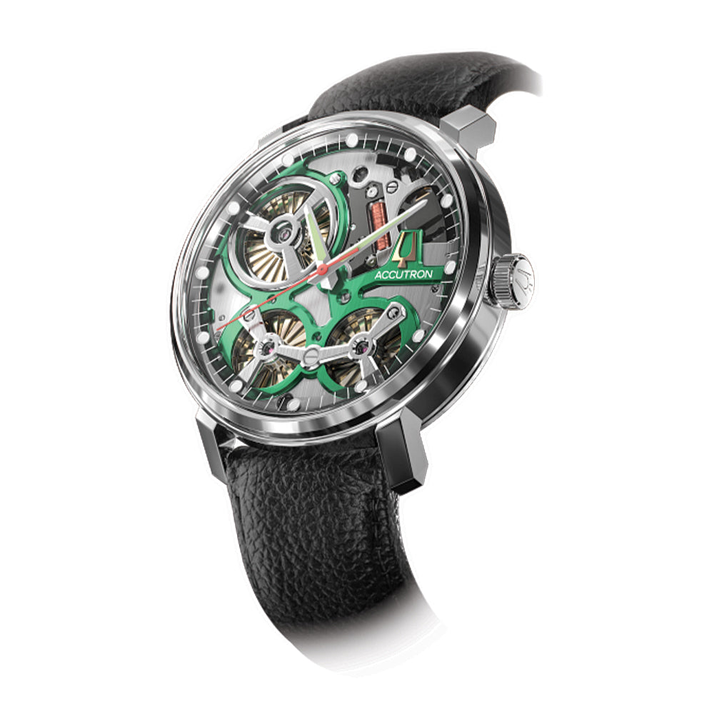 Spaceview 2020 Electrostatic 43.5mm - Grey on Leather Strap