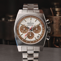Chronomaster Revival A384 37mm - White, Brown Accents on Bracelet