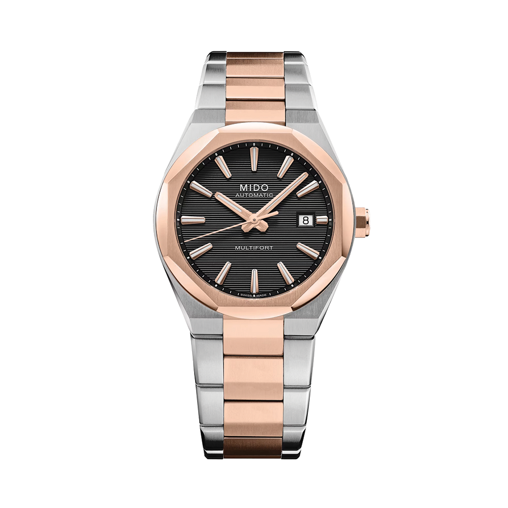 マルコ Multifort 8 One Crown Rose Gold PVD Two-Tone 40mm - Black on