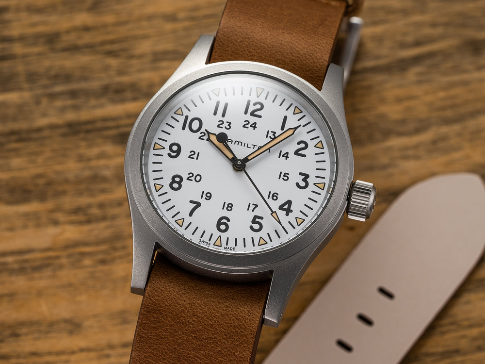 White Dial Hamilton Khaki Field Mechanical Thickness Khaki Field