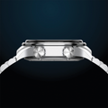 SOMBRERO 38mm - Blue on Flat-Link Bracelet w/ Additional Fabric Strap