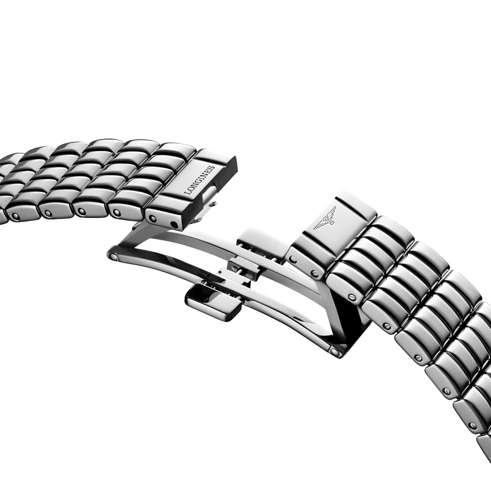 Mini DolceVita Quartz 29mm - Snow-Set, White, Mother-of-Pearl on Bracelet