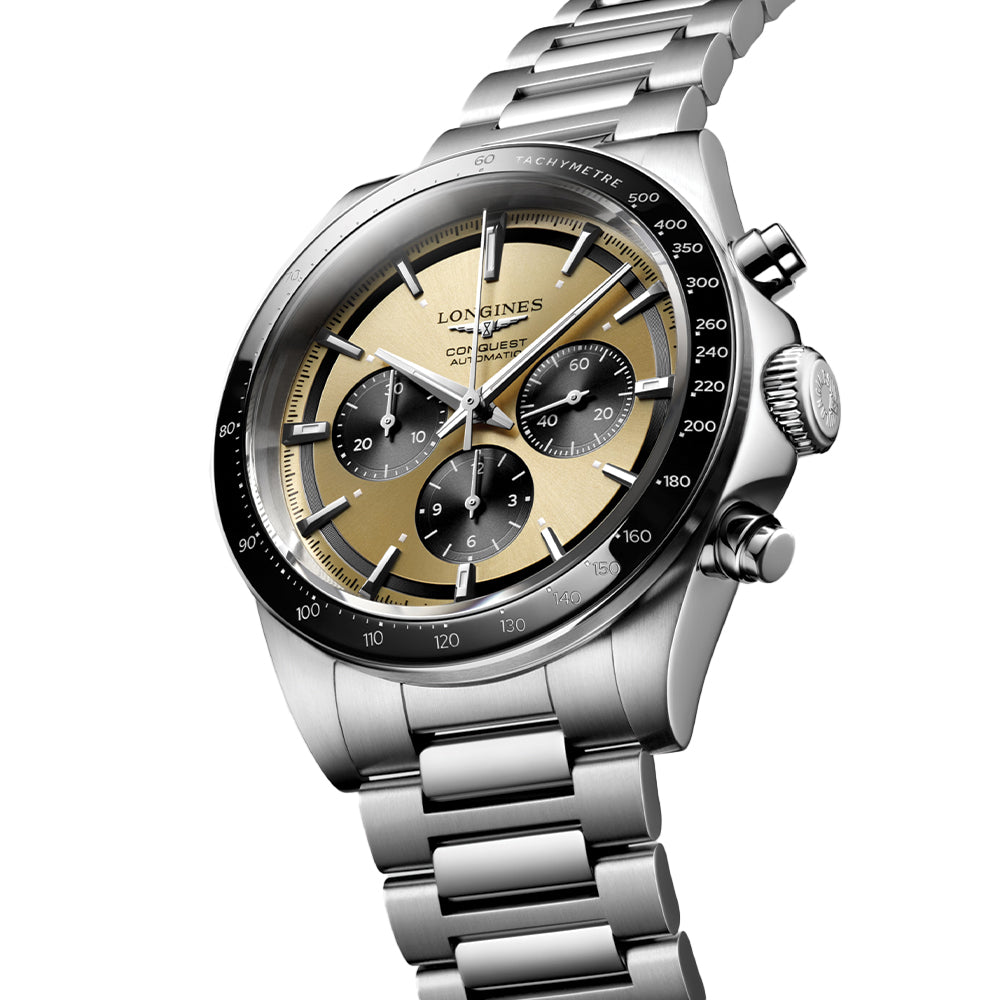 Conquest Automatic Chronograph 42mm - Brown on Bracelet
