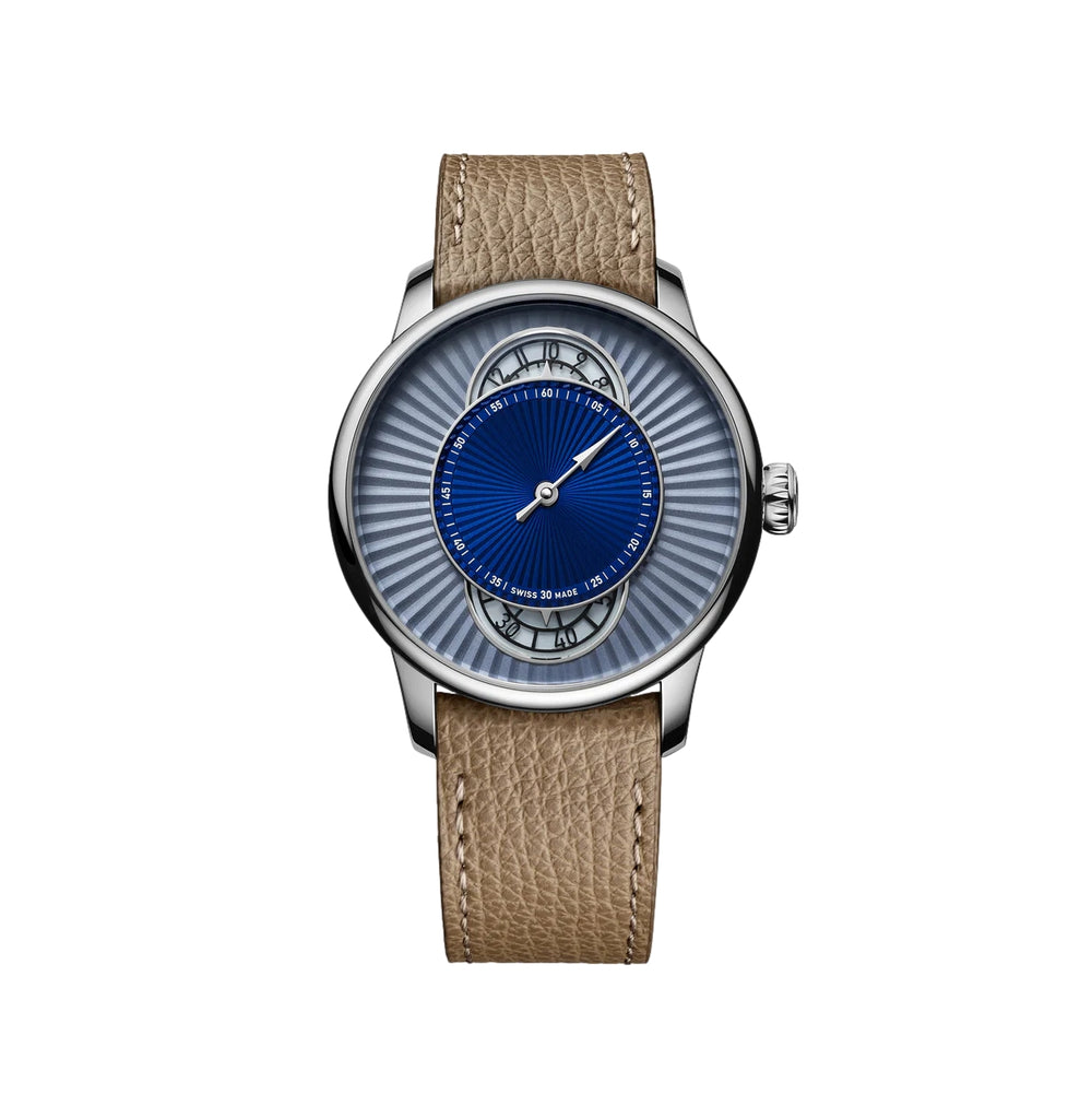 Le Régulateur Esprit Flinqué Limited Edition 39mm - Blue on Leather Strap
