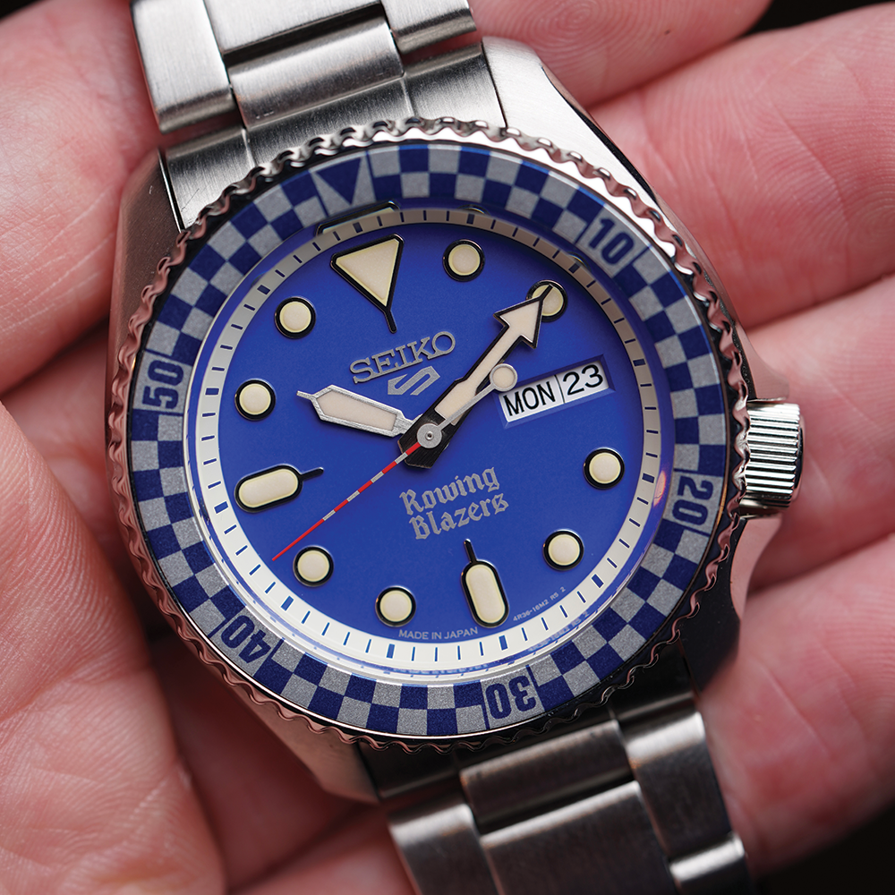 SRPM19 5 Sports Rowing Blazers x Wind Vintage Limited Edition 42mm - Blue on Bracelet w/ Additional Fabric Strap