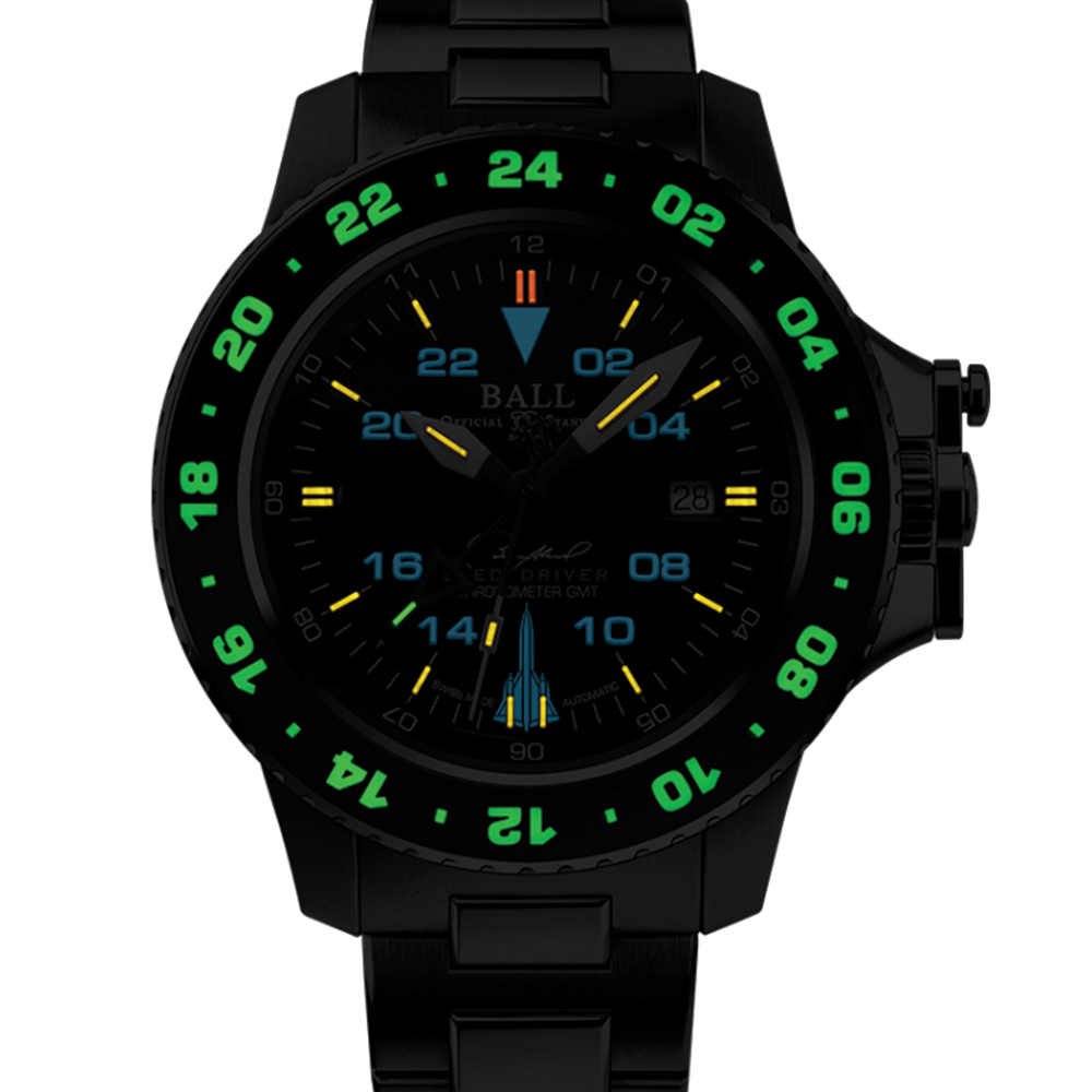 Engineer Hydrocarbon AeroGMT Sled Driver Limited Edition 42mm - Black on Bracelet