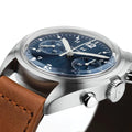 Khaki Aviation Pilot Pioneer Mechanical Chrono 40mm - Blue on Leather Strap