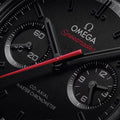 Speedmaster Dark Side of the Moon Black Ceramic 44.25mm - Full Black w/ Red Seconds Hand on Rubber Strap