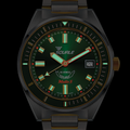 Matic S Two-Tone PVD Gold and Steel 39.5mm - Green on Bracelet