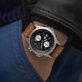 Khaki Aviation X-Wind Auto Chrono 44mm - Black on Leather Strap
