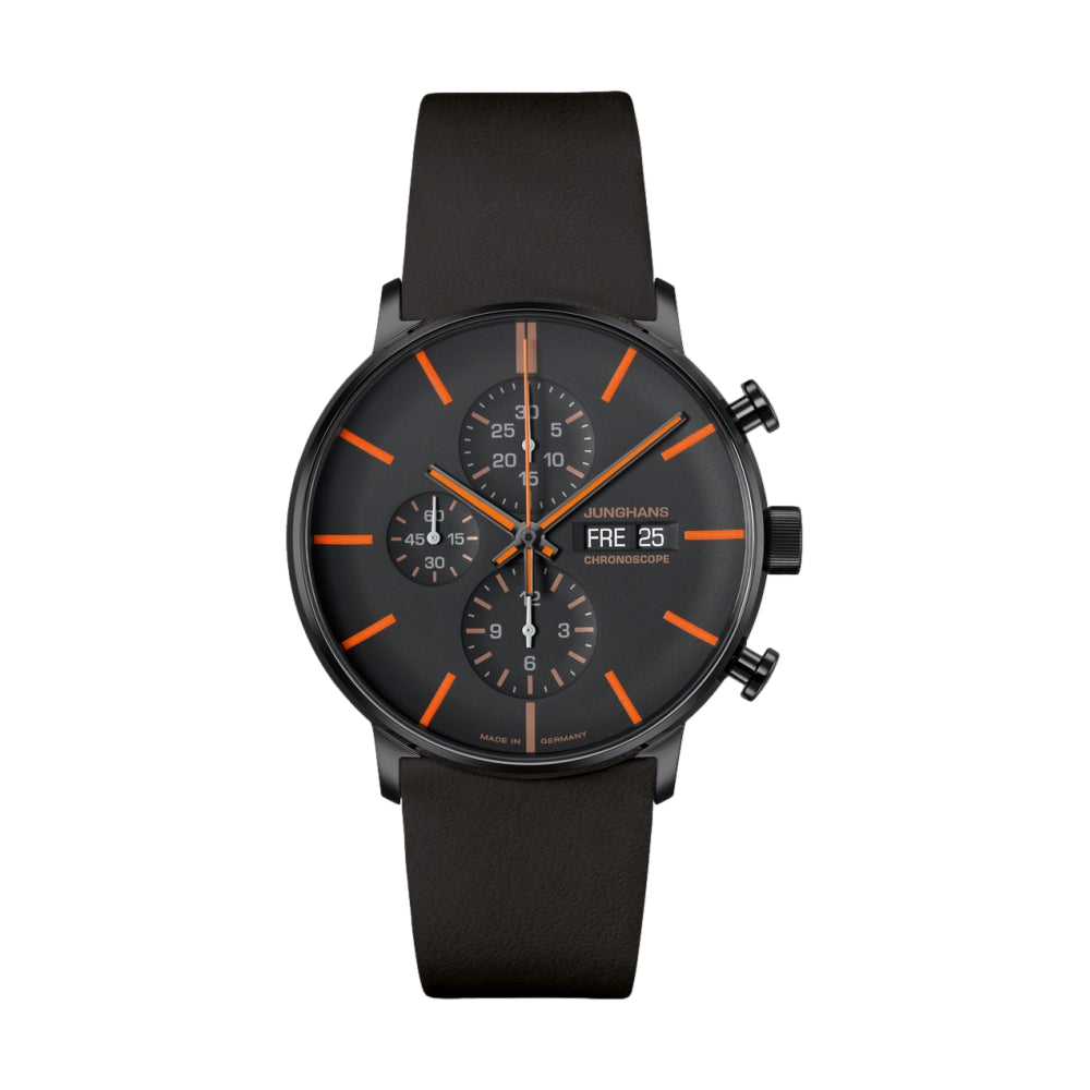 Form A Chronoscope Orange on Black Strap