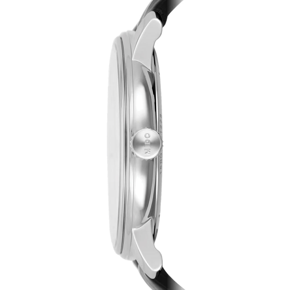 Baroncelli Heritage Gent 39mm - White on Leather Strap