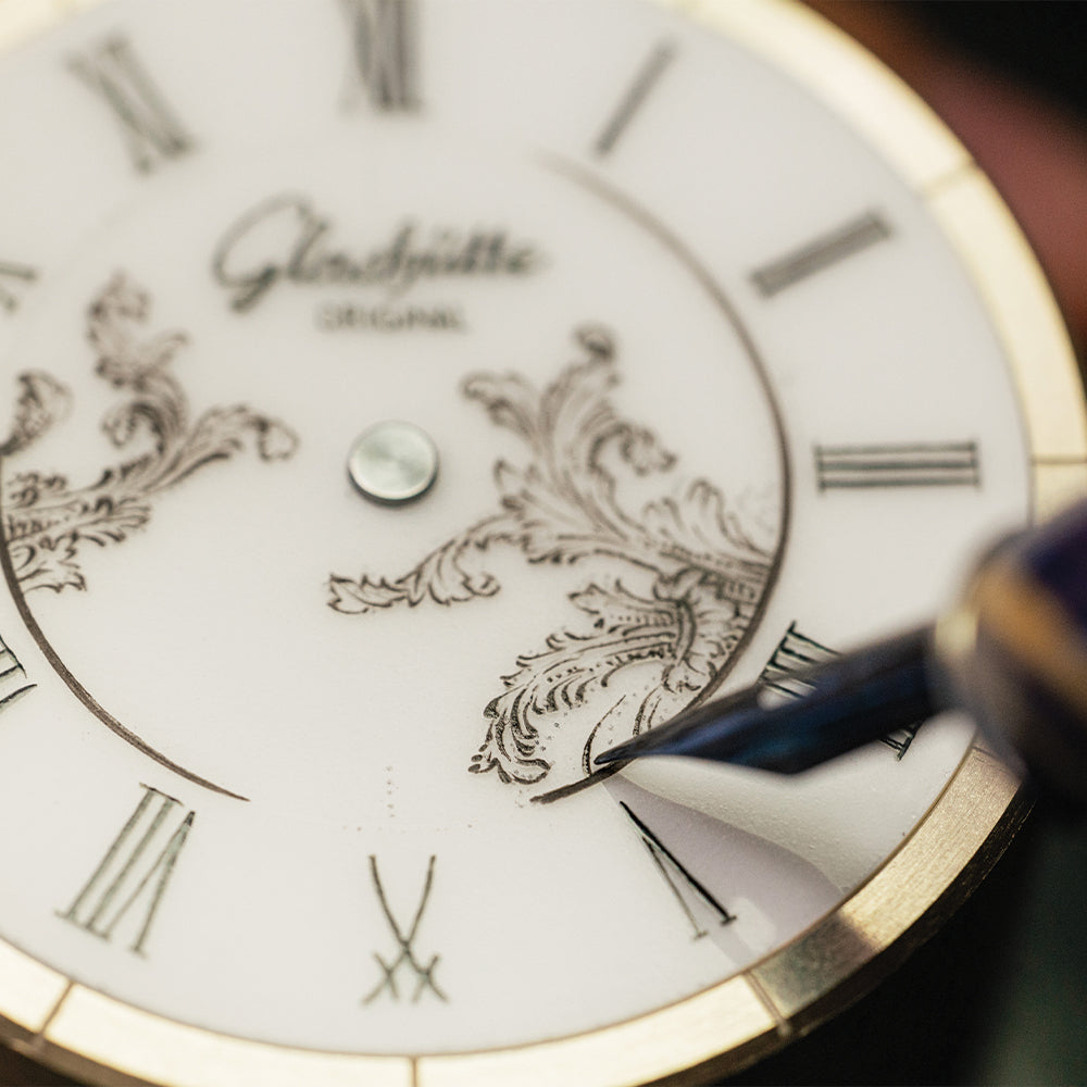 Senator Meissen Limited Edition Red Gold 40mm - White on Leather Strap