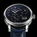 PanoMaticLunar Platinum Automatic Limited Edition 40mm - Blue on Leather Strap