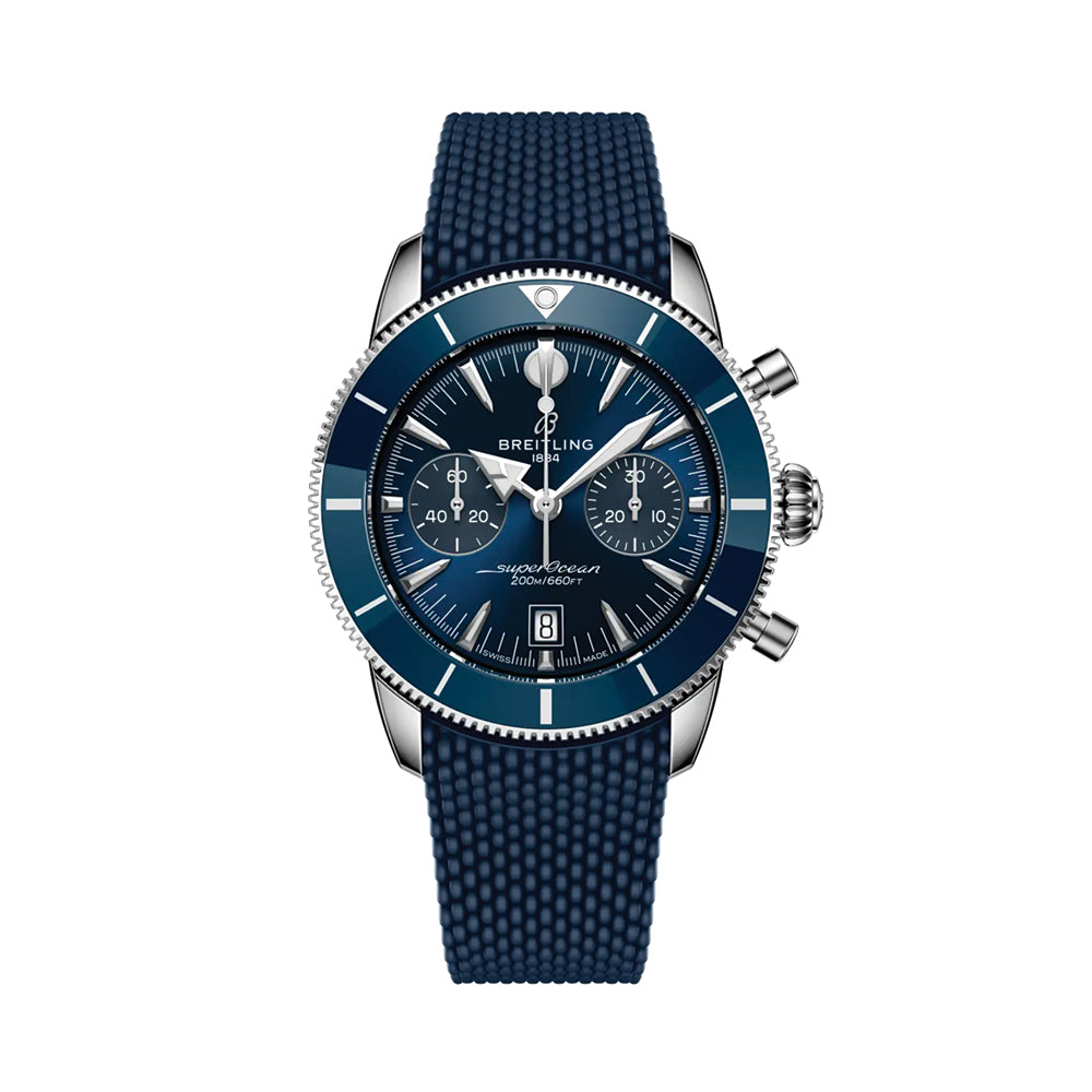 Superocean Heritage B01 Chronograph 42mm - Blue on Rubber Strap