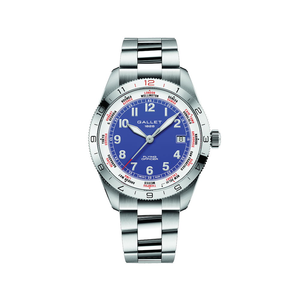 Flying Officer Automatic Date 40mm - Dark Blue on Bracelet