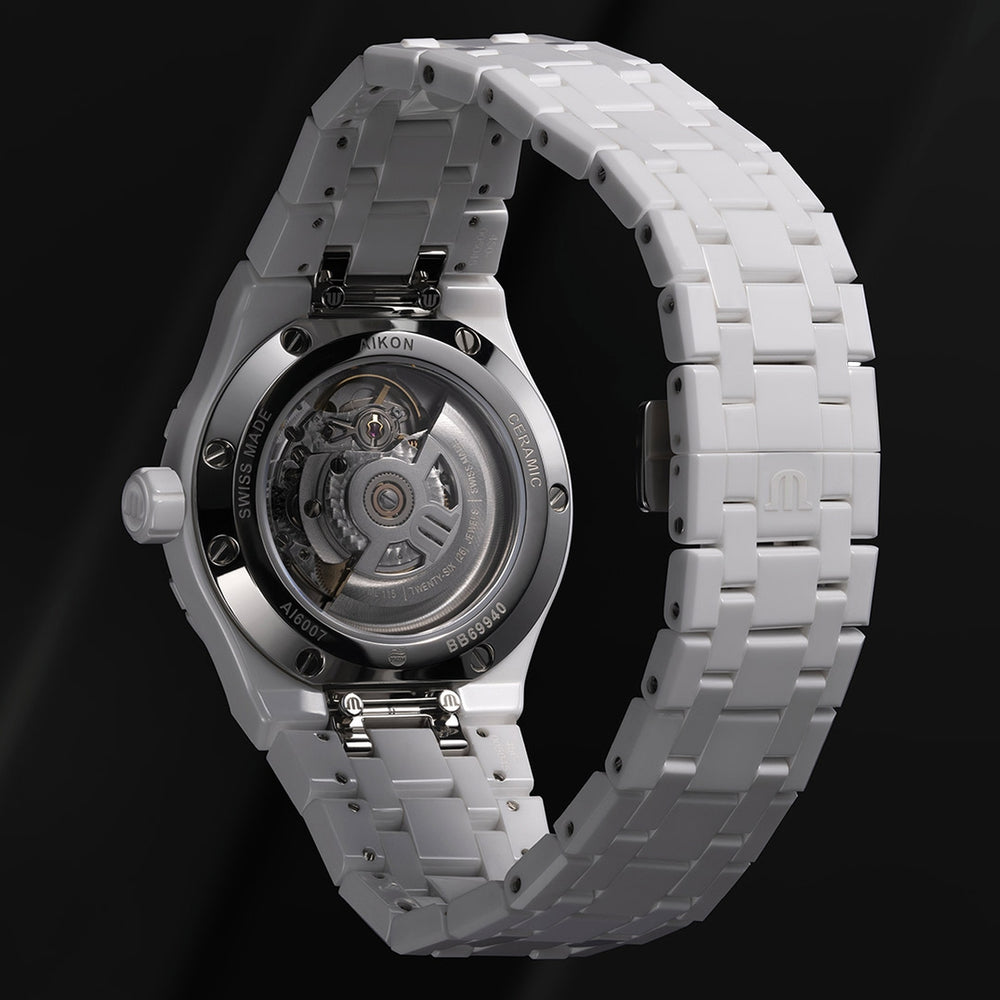 Aikon Automatic Ceramic 39mm - White on Bracelet