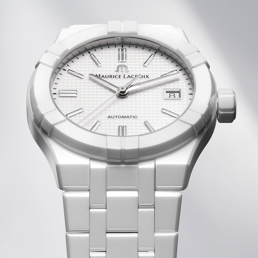 Aikon Automatic Ceramic 39mm - White on Bracelet