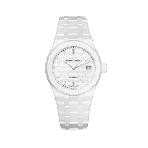 Aikon Automatic Ceramic 39mm - White on Bracelet | Teddy Baldassarre