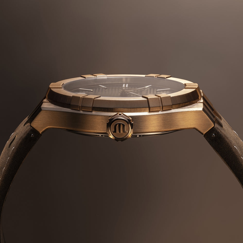 Aikon Automatic Bronze Limited Edition 42mm - Brown on Leather Strap