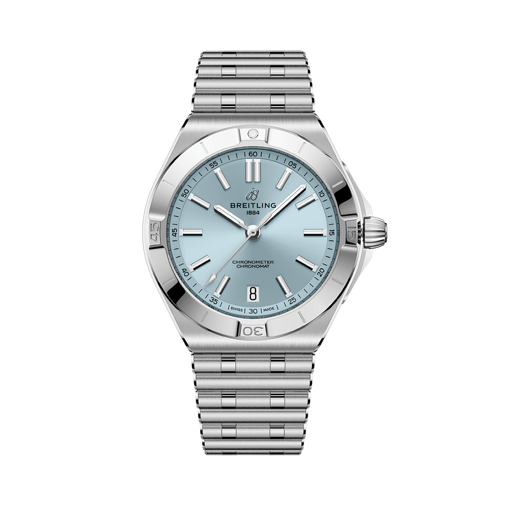 Chronomat B31 Automatic 40mm - Light Blue, Platinum Bezel on Bracelet