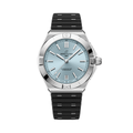 Chronomat B31 Automatic 40mm - Light Blue, Platinum Bezel on Rubber Strap