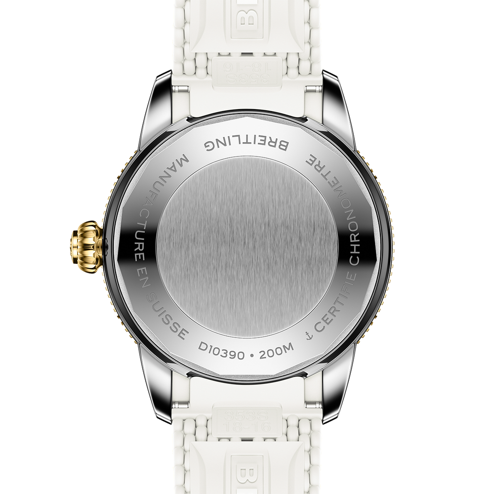 Superocean Heritage Automatic Two-Tone 36mm - White on Rubber Strap