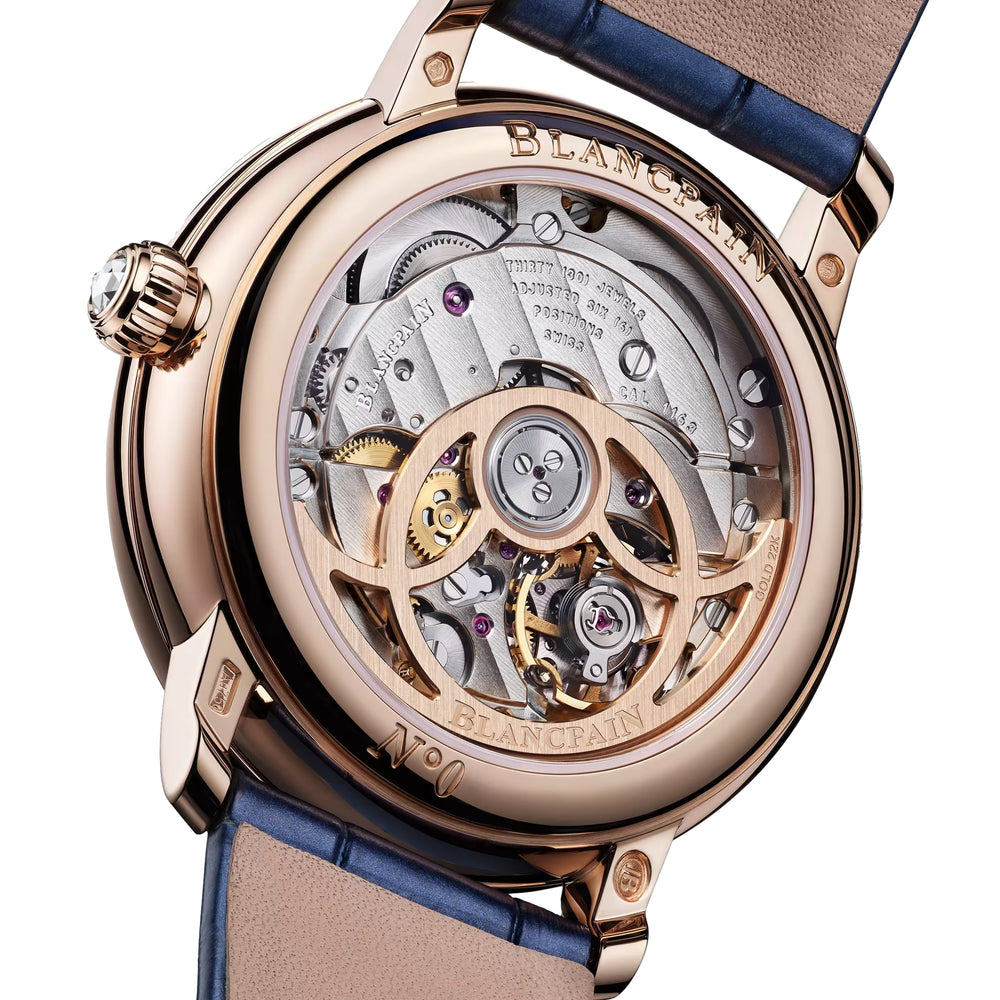 Ladybird Colors Moonphase Red Gold and Diamonds 34.9mm - White on Leather Strap