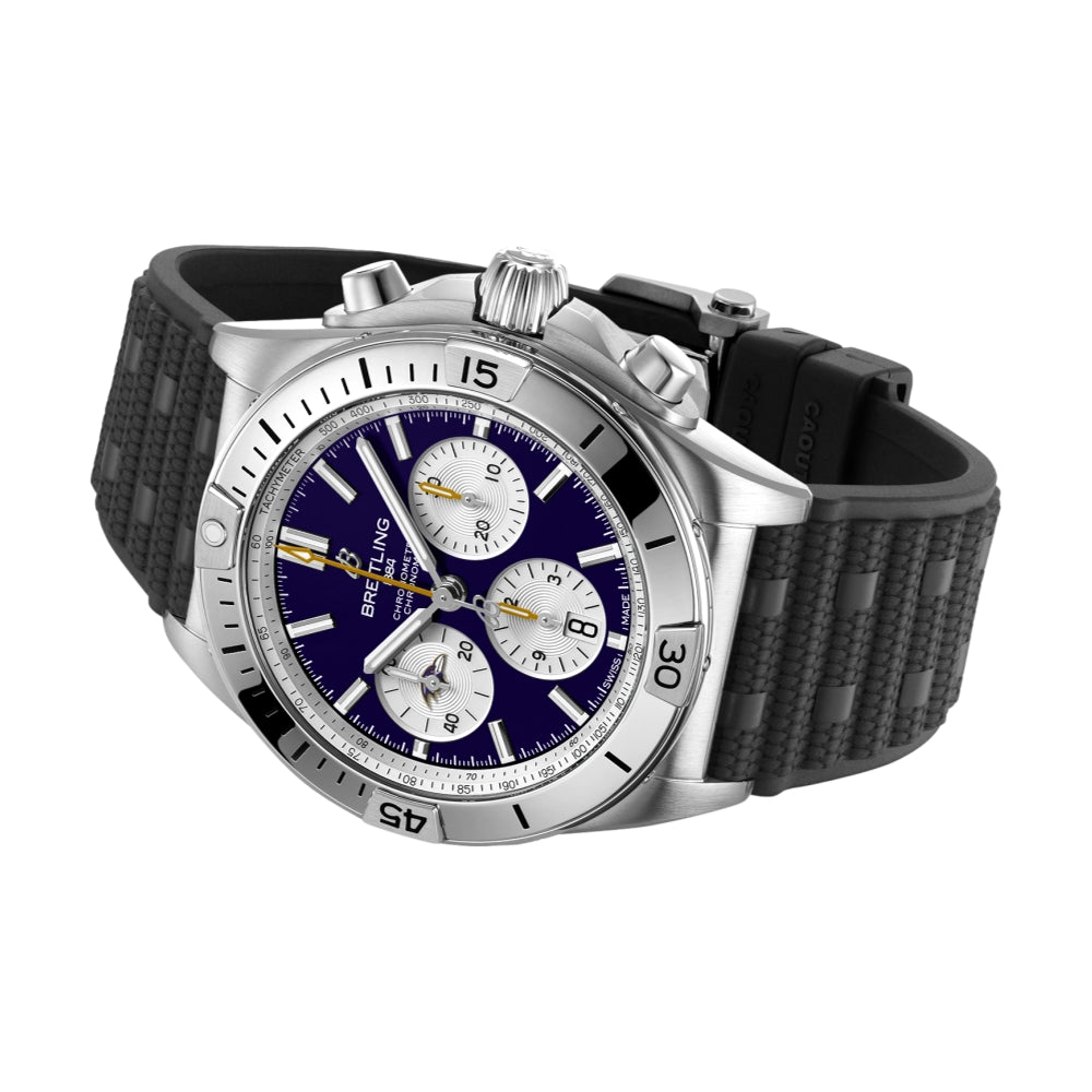 Chronomat B01 NFL Baltimore Ravens Limited Edition, 42mm on Rubber Strap